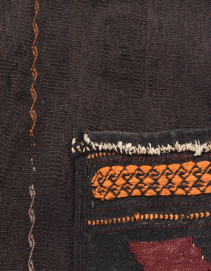 Detail image of 3' 9 x 4' 3  Hand Woven Kilim Modern Wool Square Rug