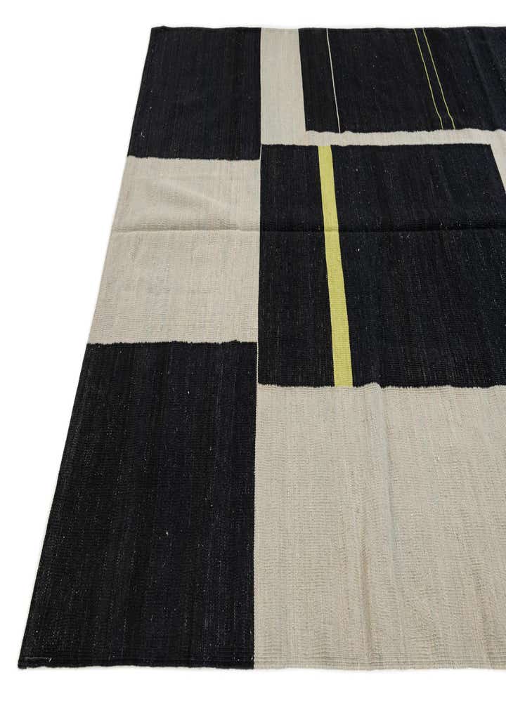 6' x 7' 5 Hand Woven Kilim Modern Wool Square Rug