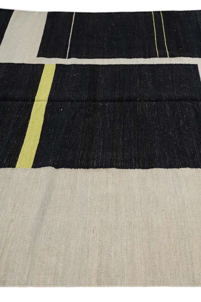6' x 7' 5 Hand Woven Kilim Modern Wool Square Rug