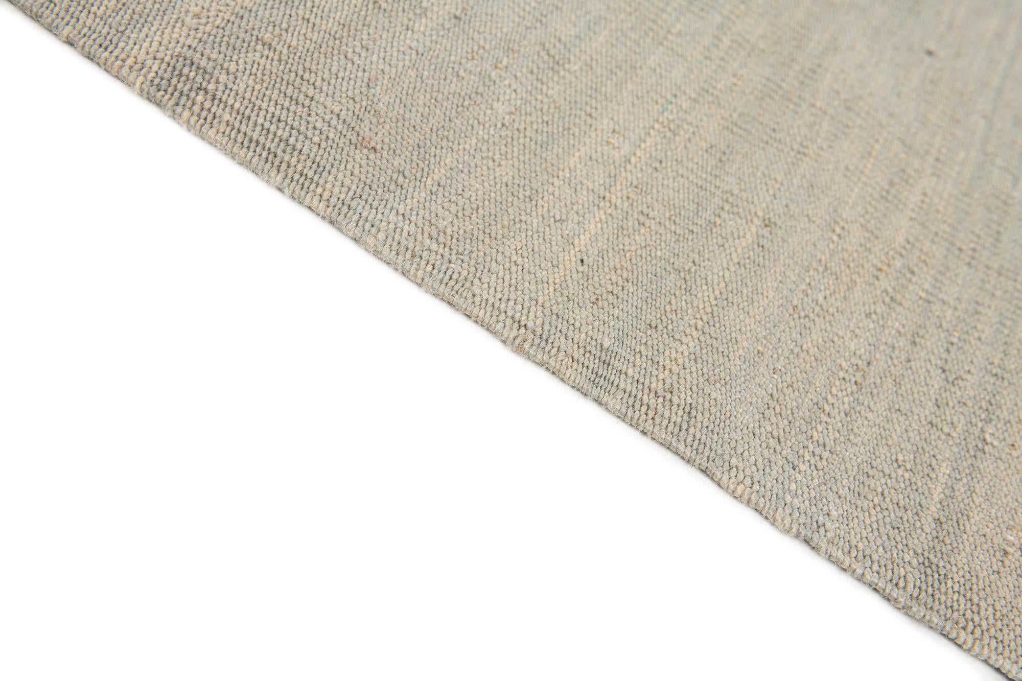 6' x 7' 5 Hand Woven Kilim Modern Wool Square Rug