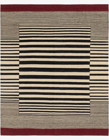 6' 5 x 7' 7 Hand Woven Kilim Modern Wool Square Rug