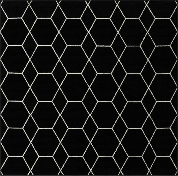 Detail image of 10' x 10' Lattice Frieze Square Rug