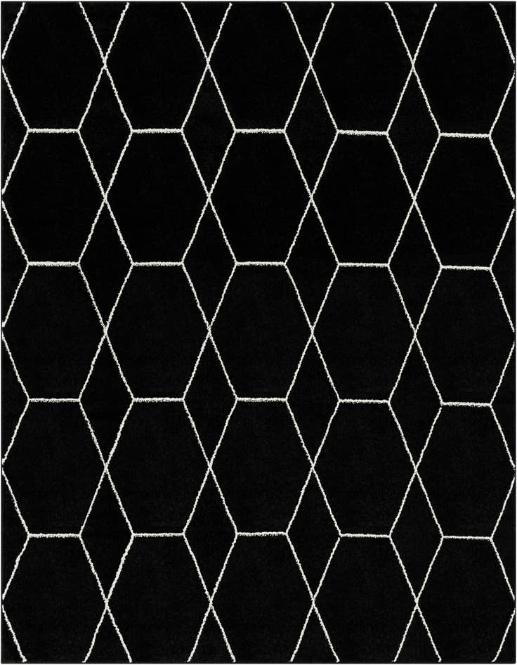 Detail image of 7' 10 x 7' 10 Lattice Frieze Square Rug