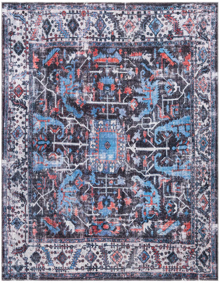Detail image of 7' 10 x 7' 10 Washable Mangata Square Rug