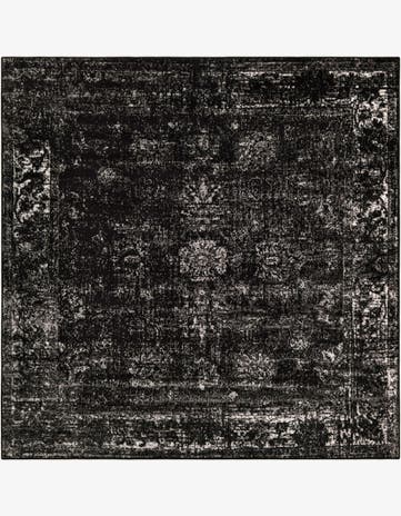 Black Monaco Square Rug