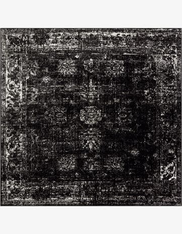 Black Monaco Square Rug