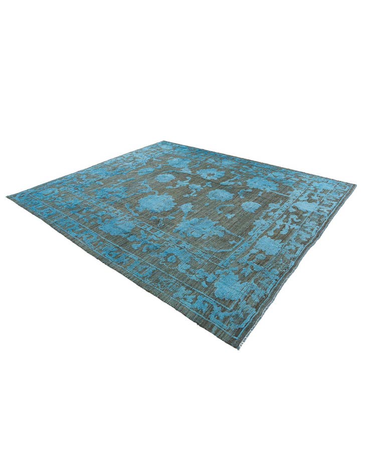 Detail image of 8' 8 x 9' 9  Hand Knotted Oushak Wool Square Rug