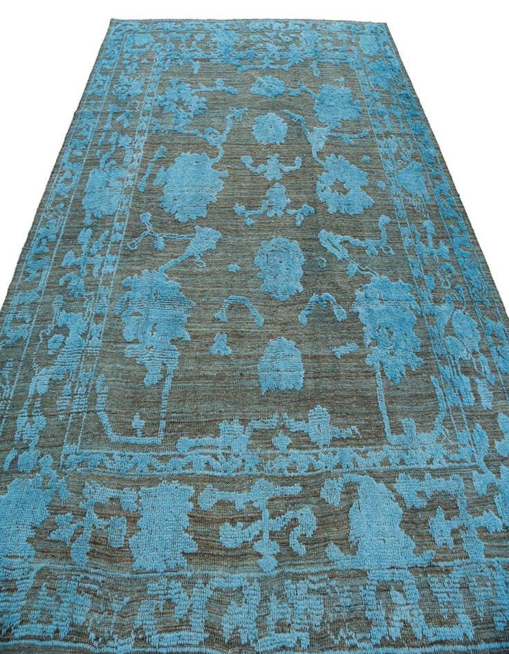 Detail image of 8' 8 x 9' 9  Hand Knotted Oushak Wool Square Rug