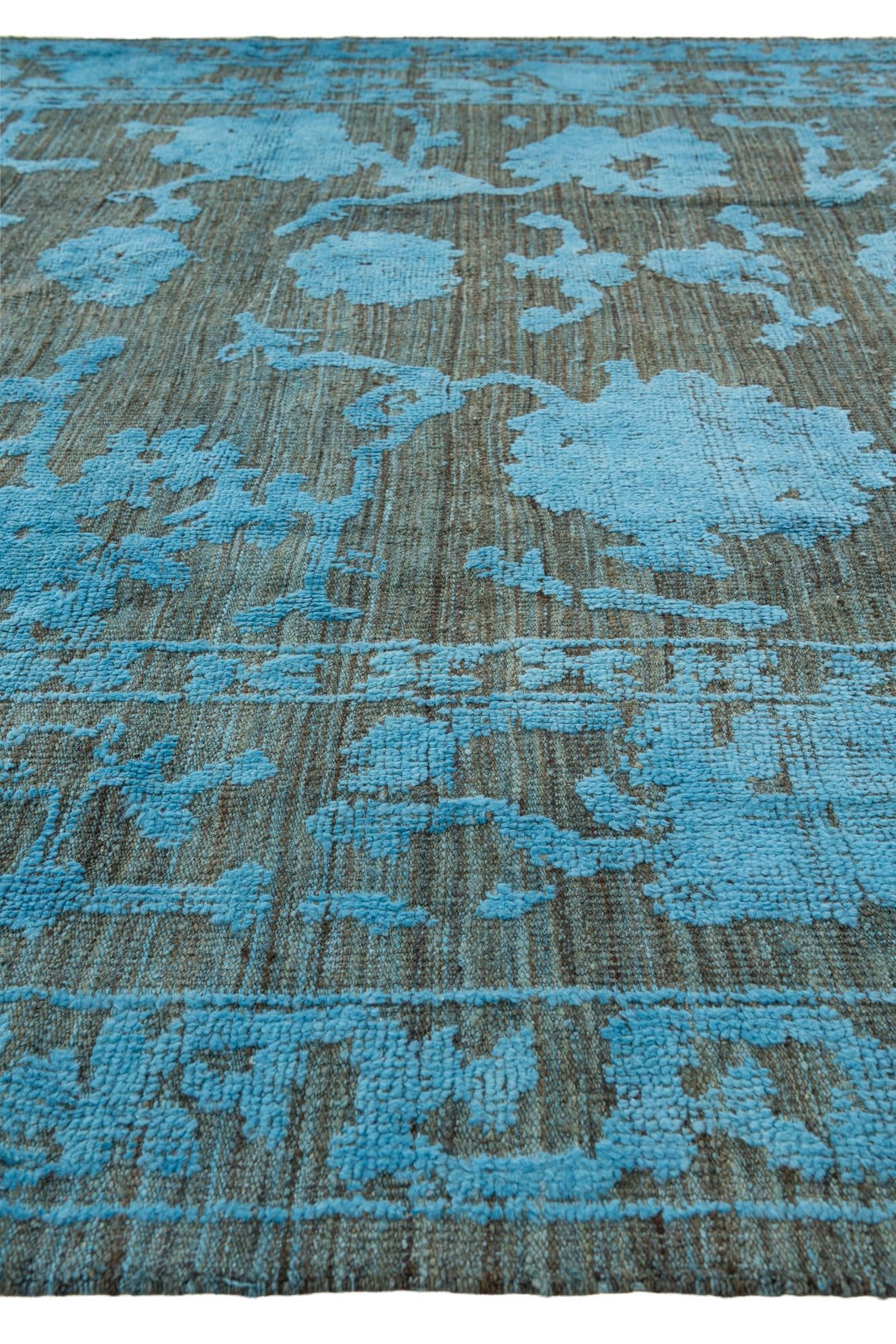 8' 8 x 9' 9 Hand Knotted Oushak Wool Square Rug