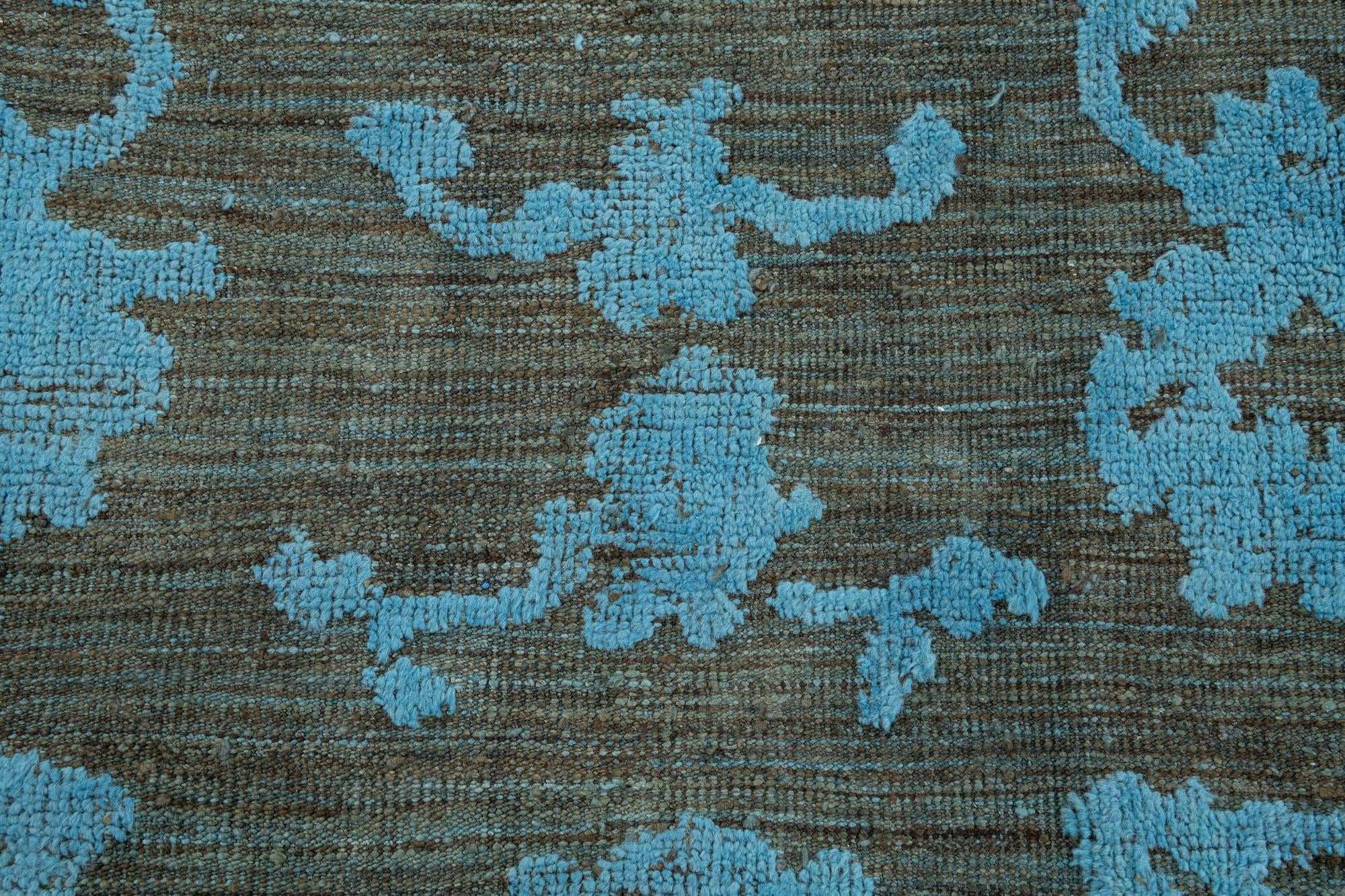 8' 8 x 9' 9 Hand Knotted Oushak Wool Square Rug