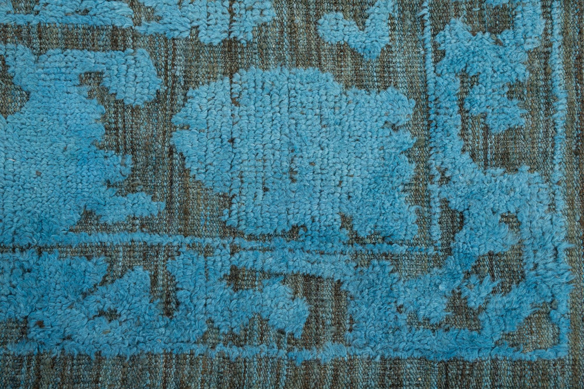 8' 8 x 9' 9 Hand Knotted Oushak Wool Square Rug