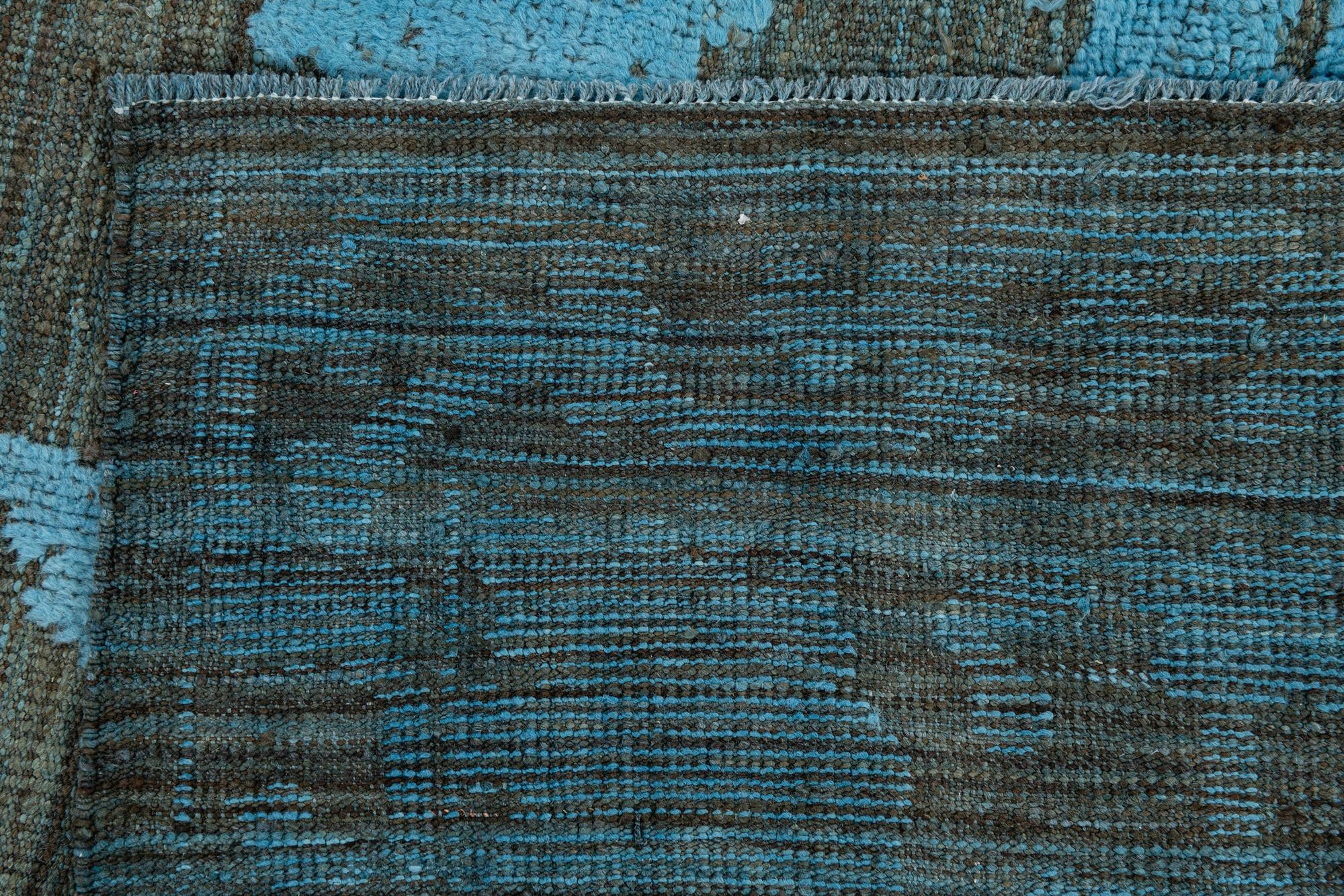 8' 8 x 9' 9 Hand Knotted Oushak Wool Square Rug