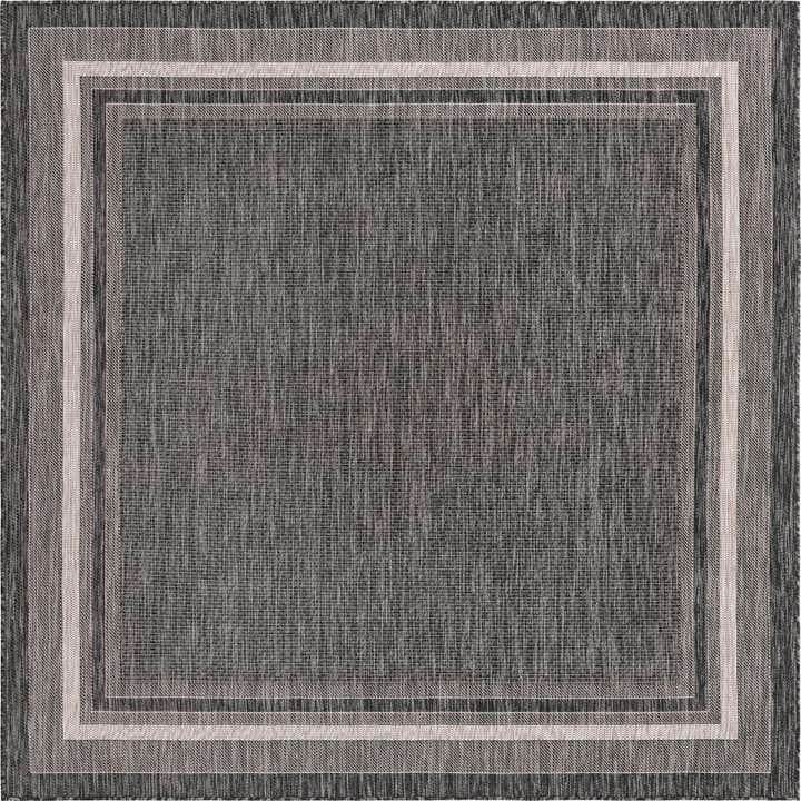 7' 10 x 7' 10 Easy-Clean Border Indoor / Outdoor Square Rug