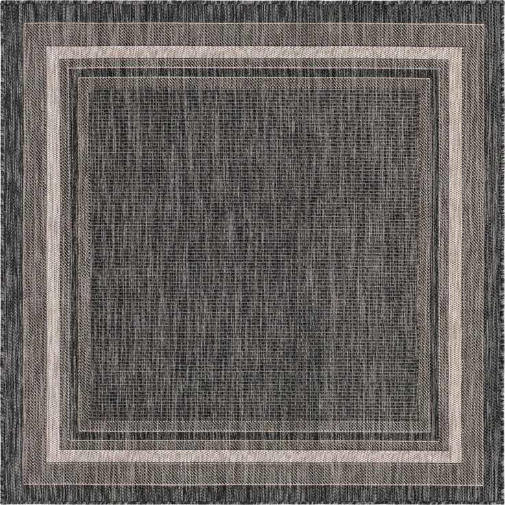 Detail image of 5' 3 x 5' 3 Easy-Clean Border Indoor / Outdoor Square Rug