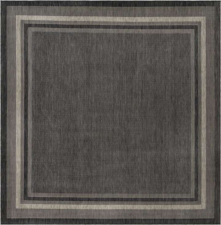 13' x 13' Easy-Clean Border Indoor / Outdoor Square Rug