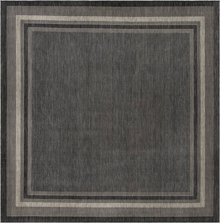 Detail image of 13' x 13' Easy-Clean Border Indoor / Outdoor Square Rug