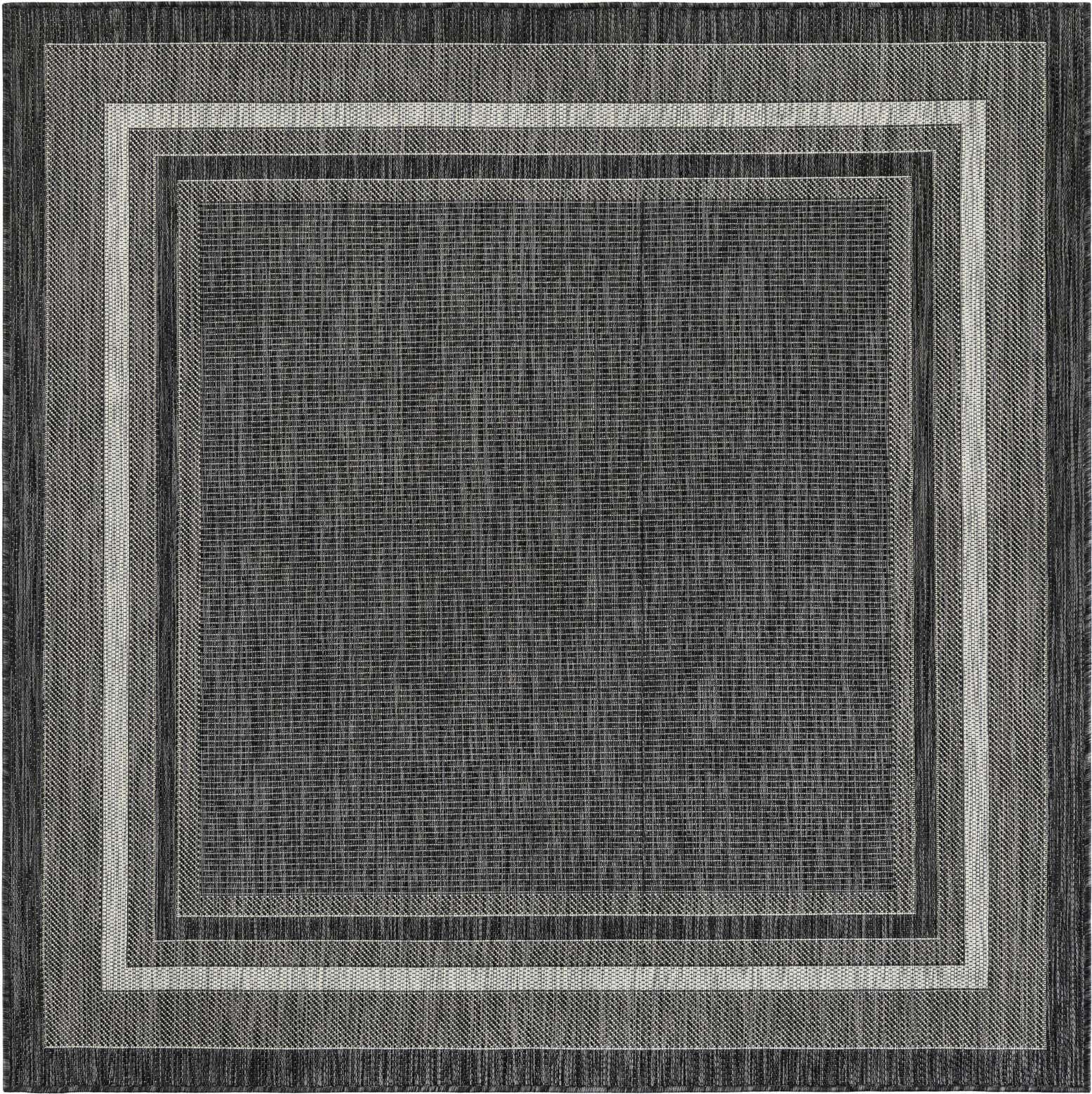6' x 6' Easy-Clean Border Indoor / Outdoor Square Rug