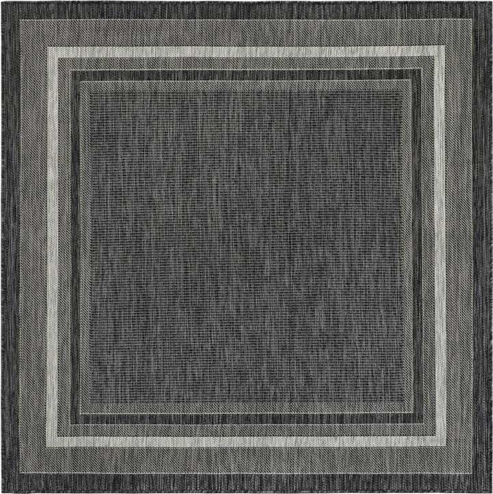 6' x 6' Easy-Clean Border Indoor / Outdoor Square Rug