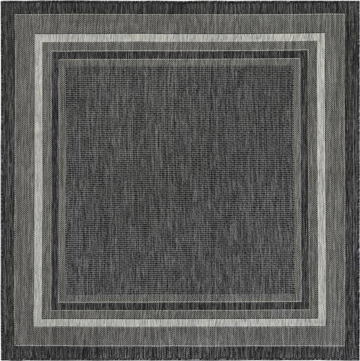Detail image of 6' x 6' Easy-Clean Border Indoor / Outdoor Square Rug