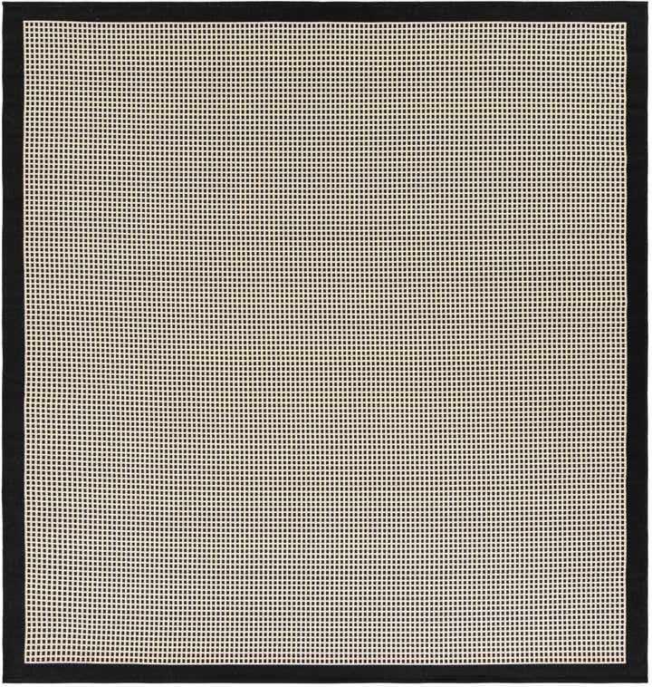 7' 10 x 7' 10 Easy-Clean Border Indoor / Outdoor Square Rug