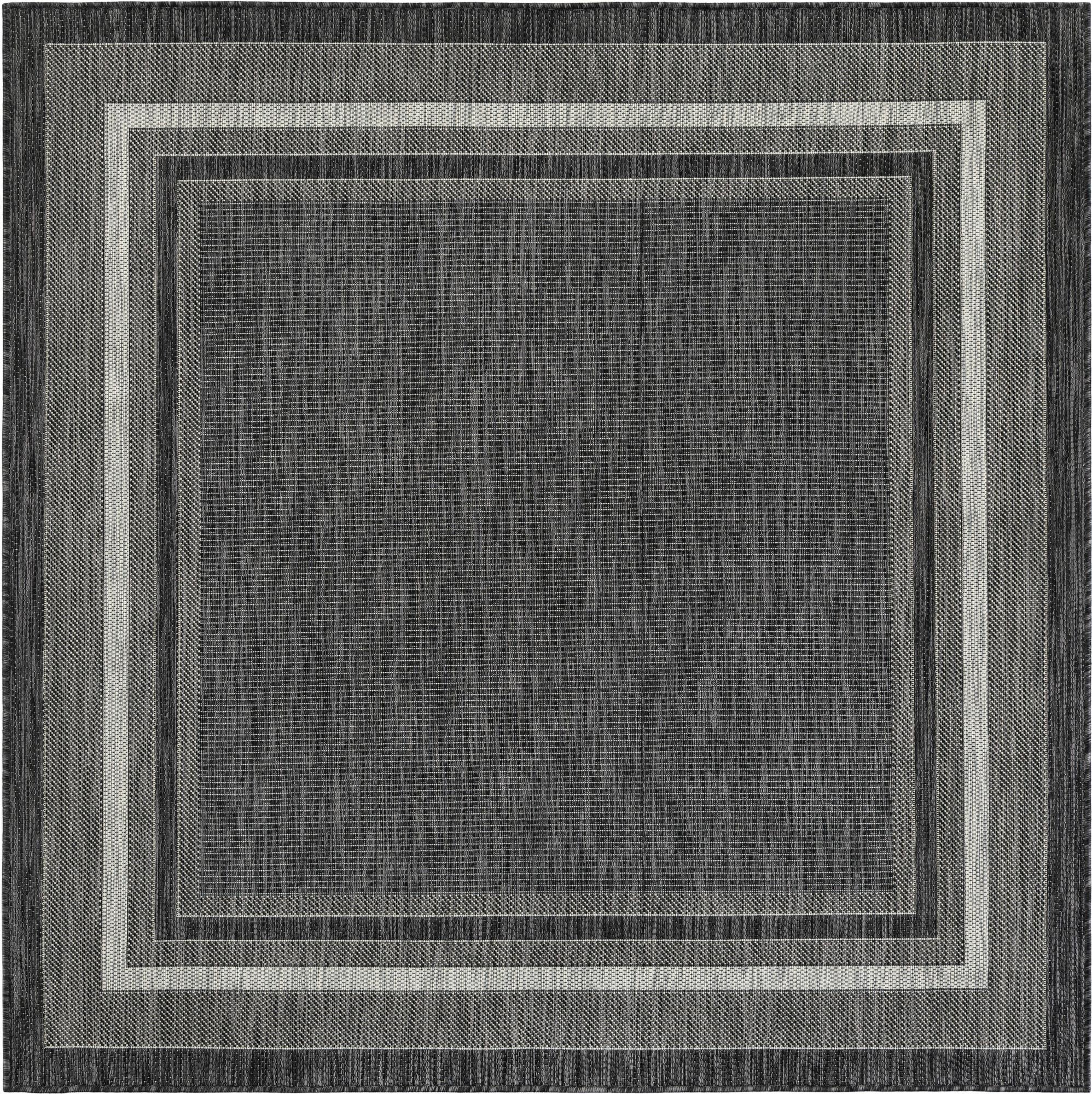 6' x 6'  Washable Border Indoor / Outdoor Square Rug