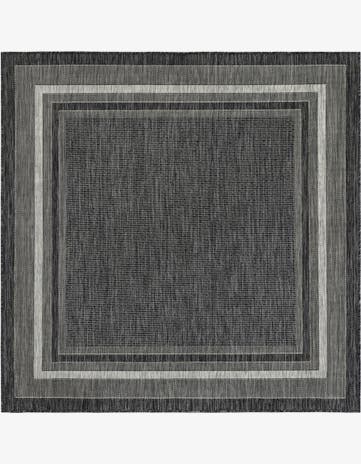 6' x 6' Easy-Clean Border Indoor / Outdoor Square Rug
