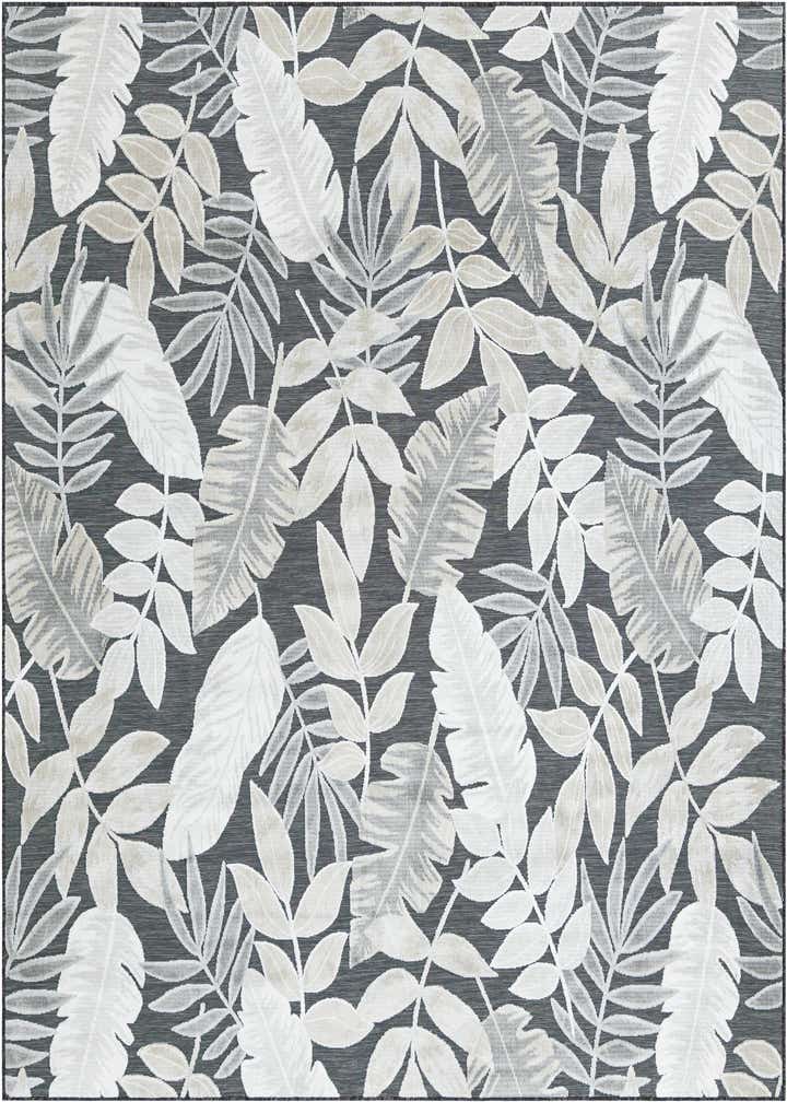 8' 2 x 8' 2 Easy-Clean Botanical Indoor / Outdoor Square Rug