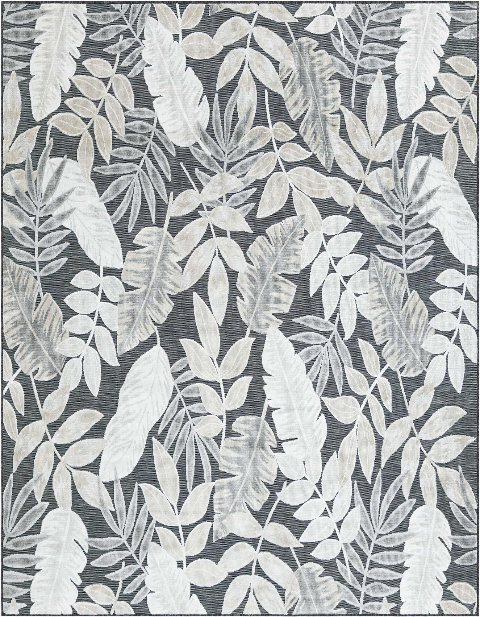 8' 2 x 8' 2 Easy-Clean Botanical Indoor / Outdoor Square Rug