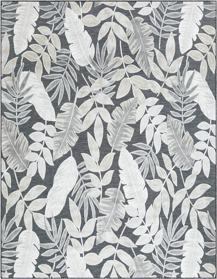 Detail image of 8' 2 x 8' 2 Easy-Clean Botanical Indoor / Outdoor Square Rug