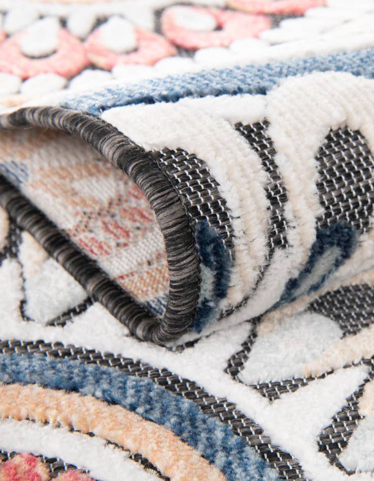Detail image of 8' 2 x 8' 2 Easy-Clean Botanical Indoor / Outdoor Square Rug