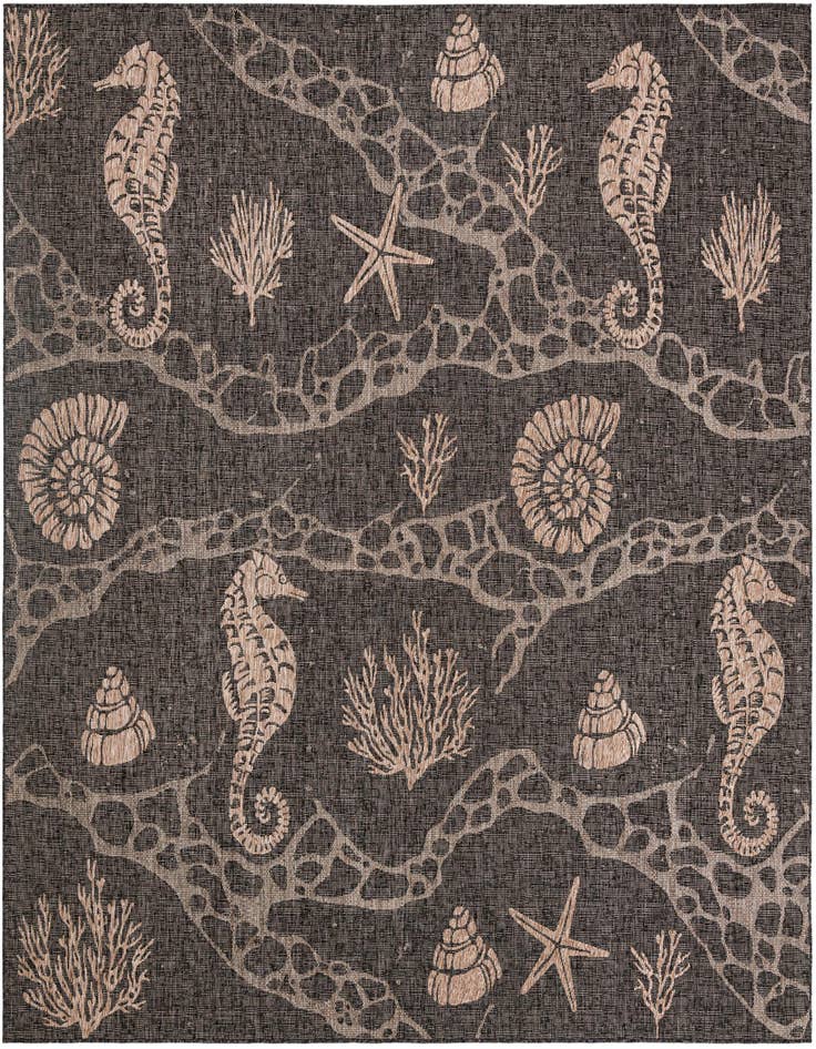 Detail image of 10' x 10' Easy-Clean Coastal Indoor / Outdoor Square Rug