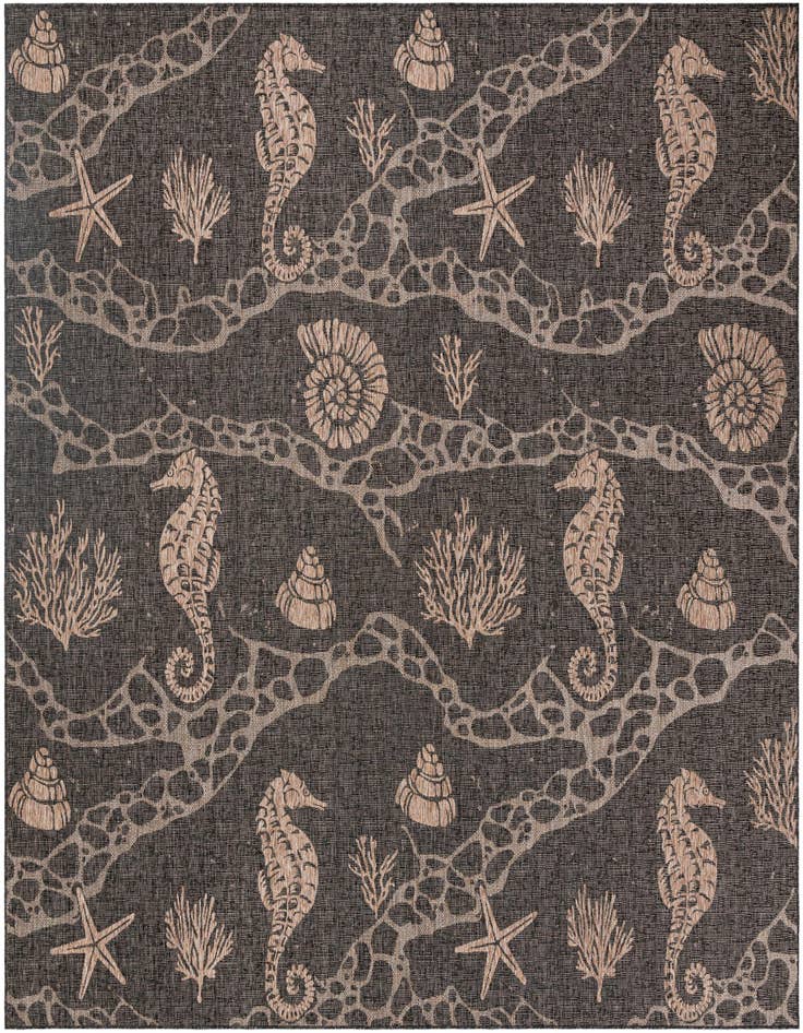 Detail image of 13' x 13' Easy-Clean Coastal Indoor / Outdoor Square Rug
