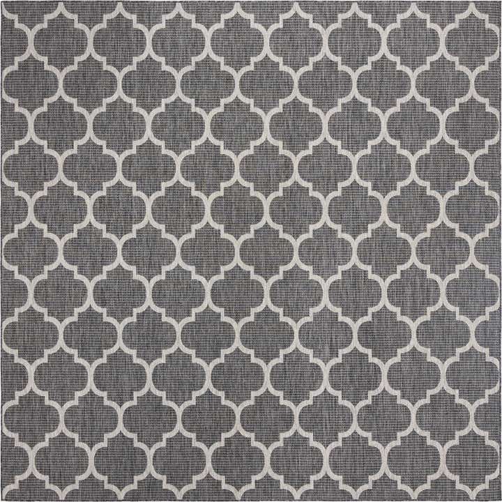 10' 8 x 10' 8 Easy-Clean Lattice Indoor / Outdoor Square Rug