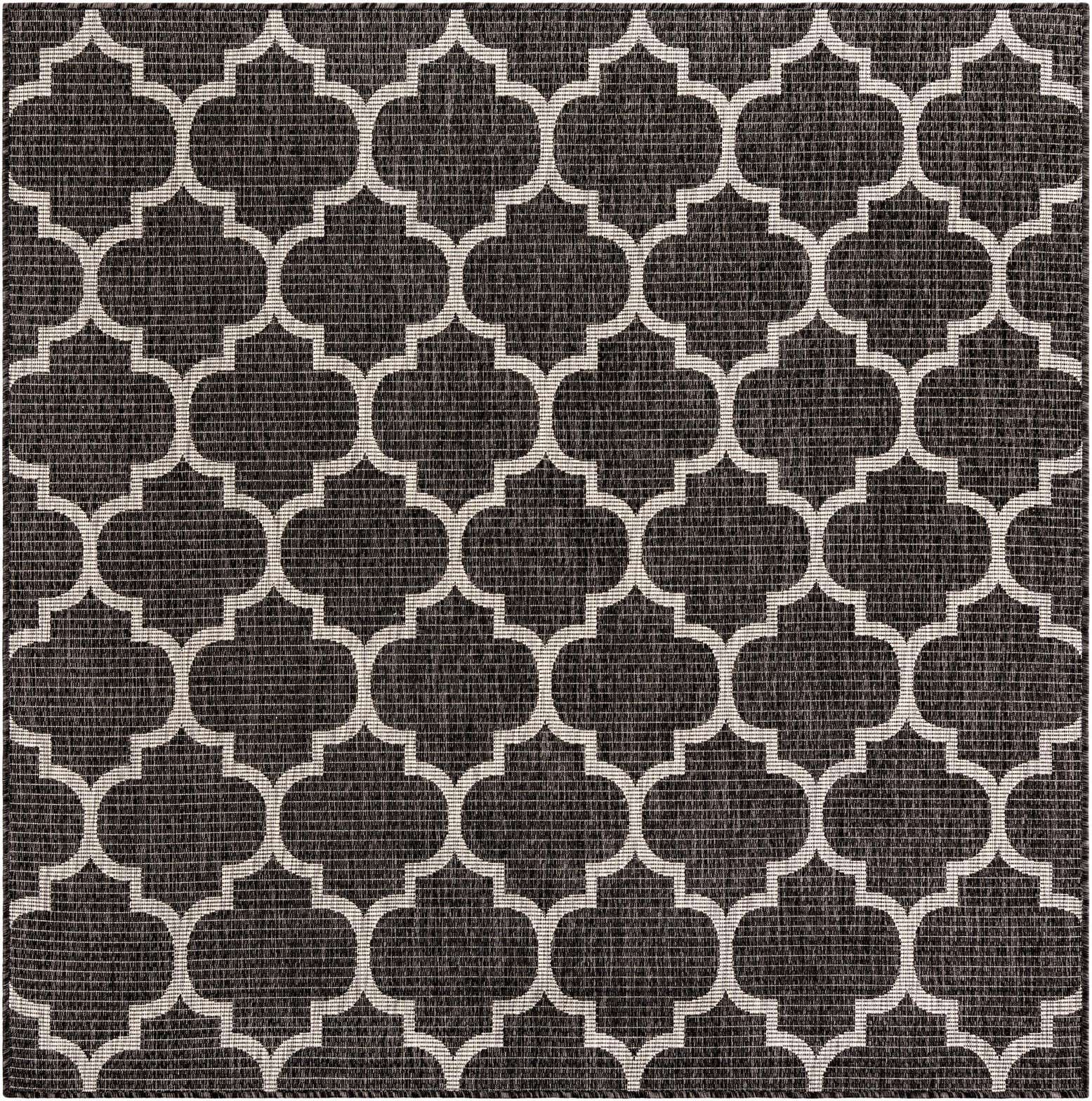 6' x 6' Easy-Clean Lattice Indoor / Outdoor Square Rug