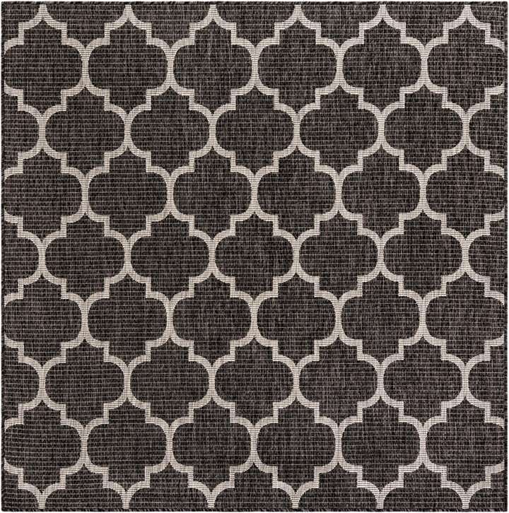 6' x 6' Easy-Clean Lattice Indoor / Outdoor Square Rug