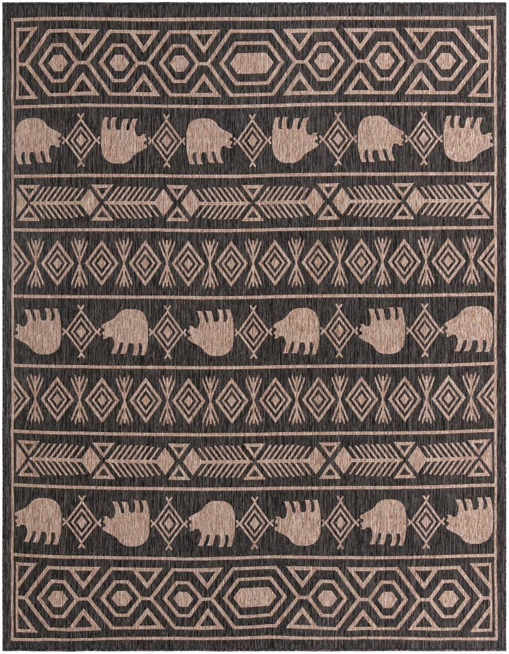 Detail image of 10' x 10' Easy-Clean Southwestern Indoor / Outdoor Square Rug