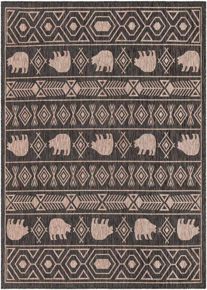 7' 10 x 7' 10 Easy-Clean Southwestern Indoor / Outdoor Square Rug