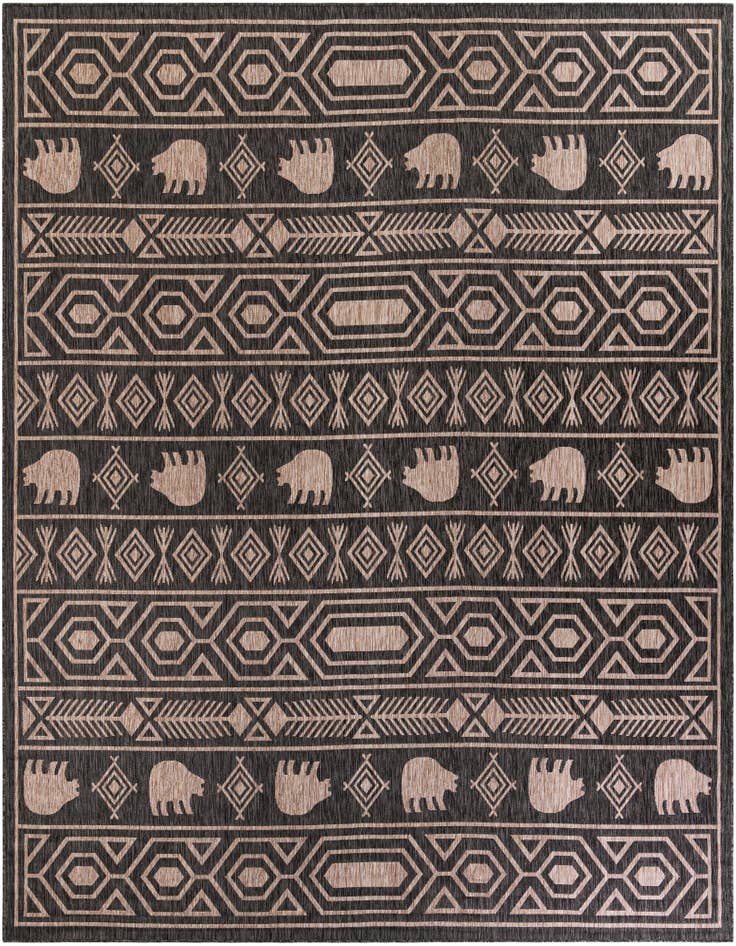 Detail image of 13' x 13' Easy-Clean Southwestern Indoor / Outdoor Square Rug