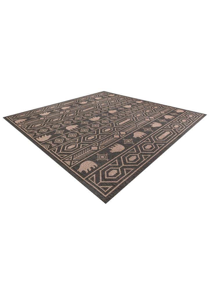 13' x 13' Easy-Clean Southwestern Indoor / Outdoor Square Rug