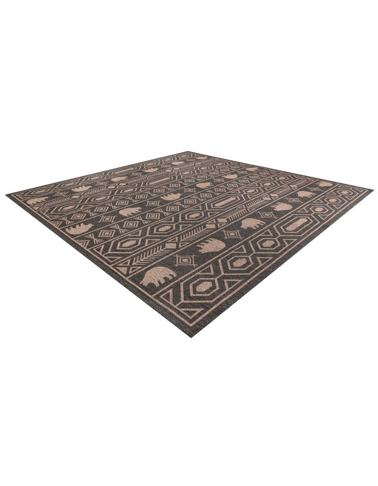 Detail image of 13' x 13' Easy-Clean Southwestern Indoor / Outdoor Square Rug