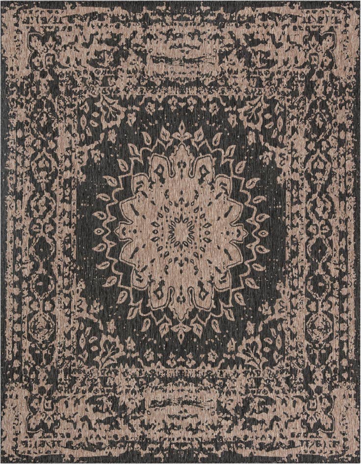 Detail image of 10' x 10' Easy-Clean Traditional Indoor / Outdoor Square Rug