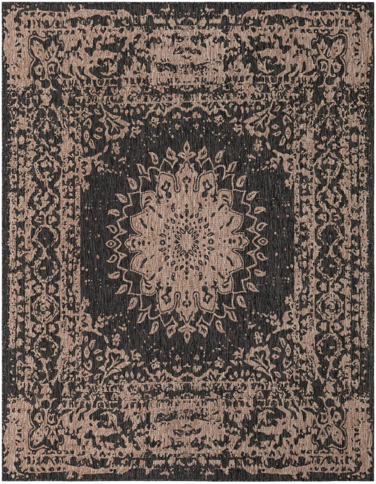 Detail image of 7' 10 x 7' 10 Easy-Clean Traditional Indoor / Outdoor Square Rug