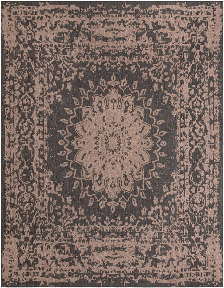 Detail image of 13' x 13' Easy-Clean Traditional Indoor / Outdoor Square Rug