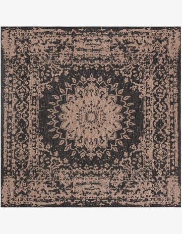 10' x 10' Easy-Clean Traditional Indoor / Outdoor Square Rug