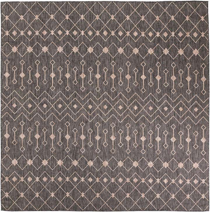 8' x 8' 2 Easy-Clean Trellis Indoor / Outdoor Square Rug