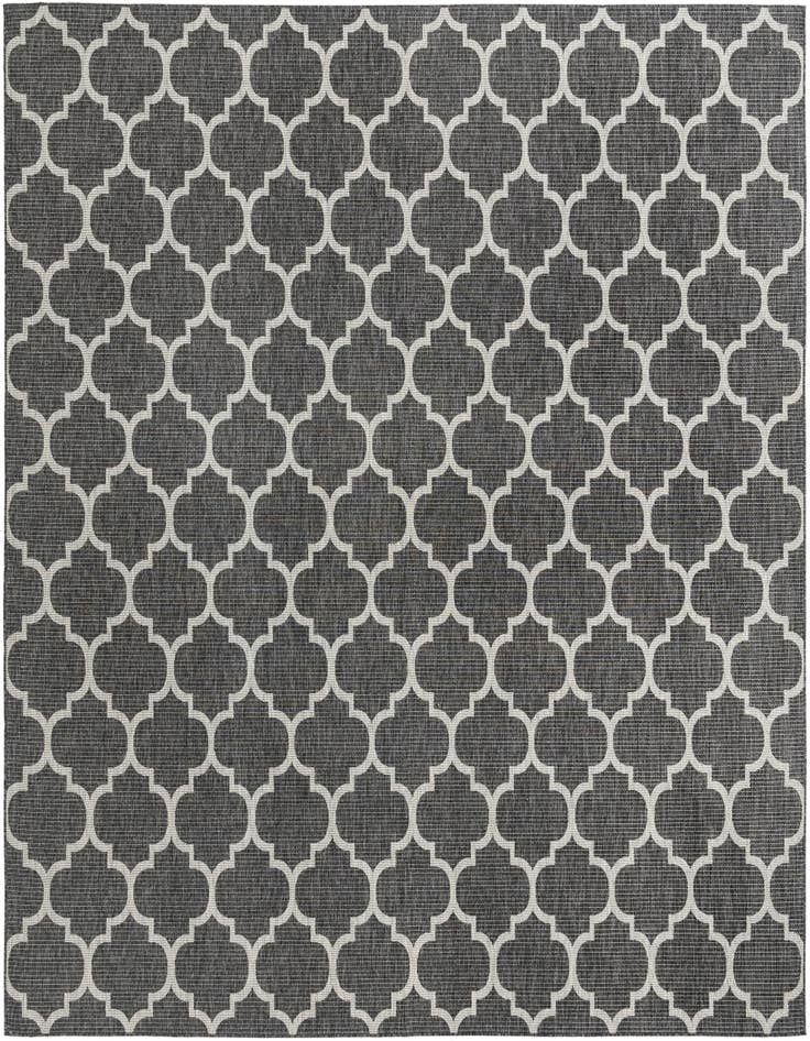 Detail image of 13' x 13' Easy-Clean Trellis Indoor / Outdoor Square Rug