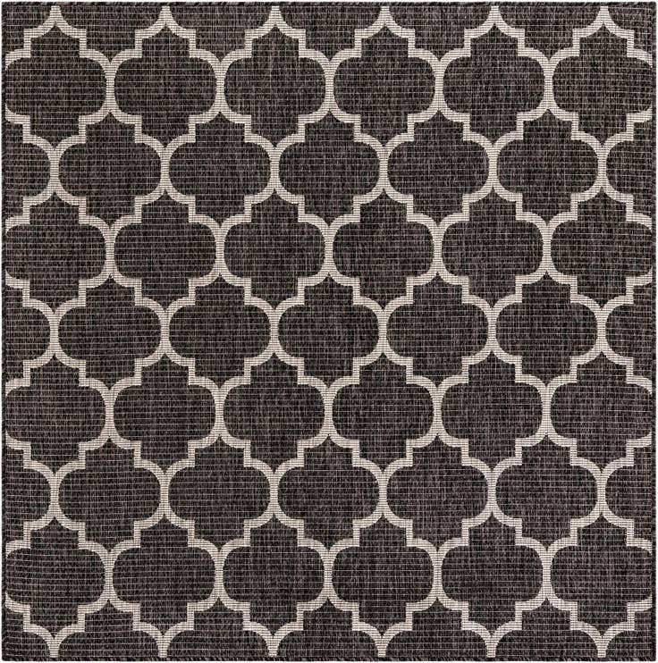 Detail image of 6' x 6' Easy-Clean Trellis Indoor / Outdoor Square Rug