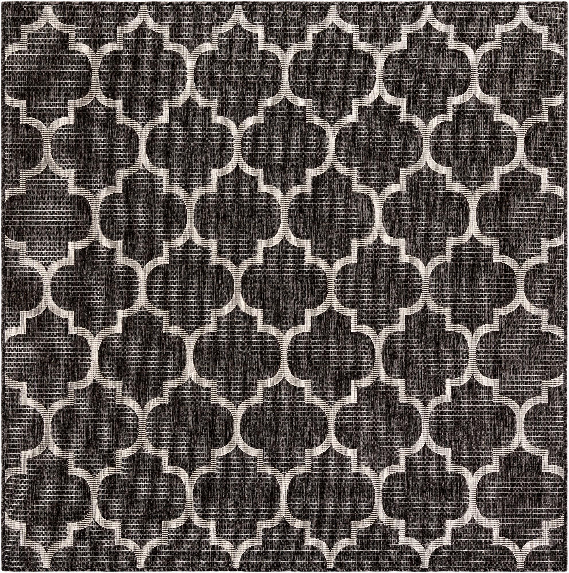 6' x 6'  Washable Trellis Indoor / Outdoor Square Rug
