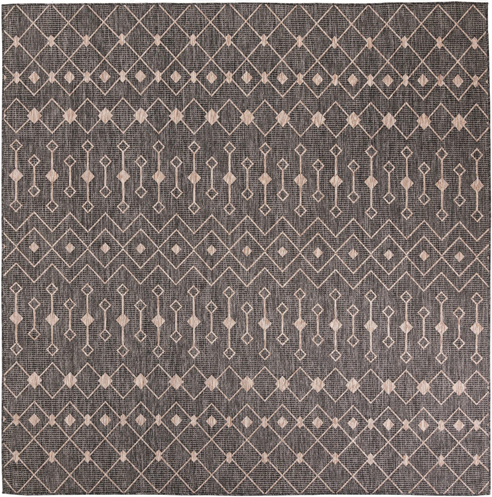 8' x 8' 2 Washable Trellis Indoor / Outdoor Square Rug