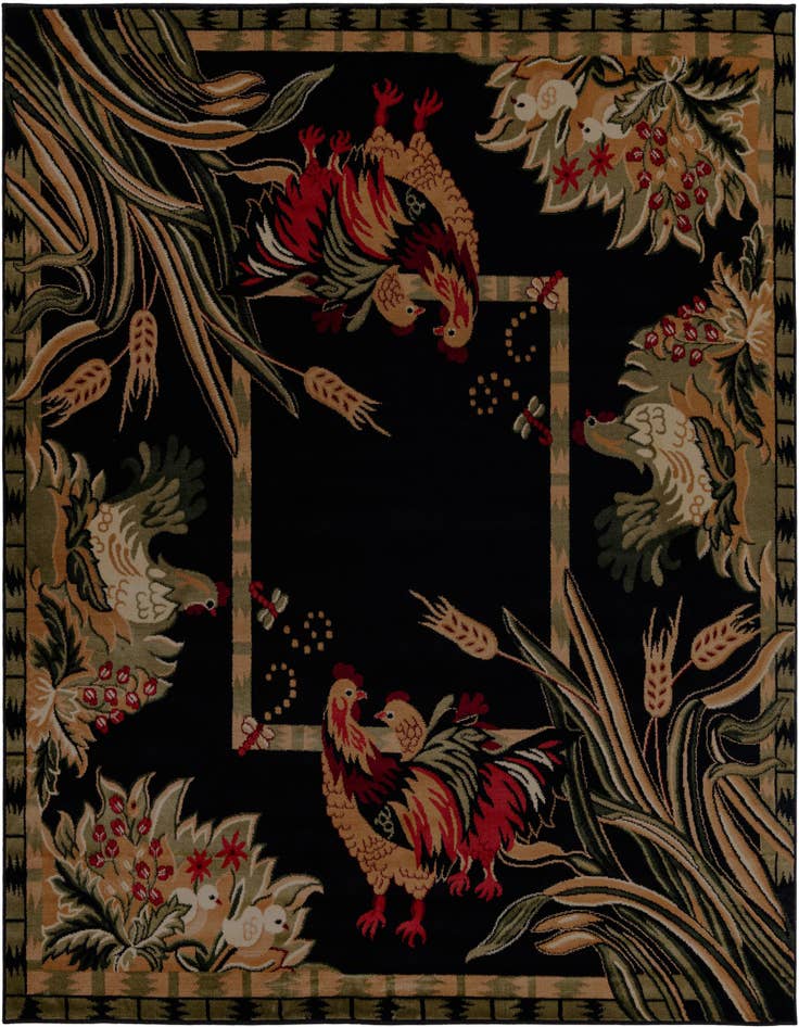 Detail image of 7' 10 x 7' 10 Pastoral Square Rug